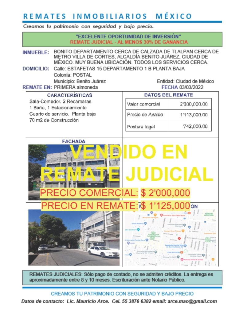 Departamento Barato en Benito Juárez